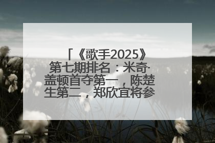《歌手2025》第七期排名：米奇·盖顿首夺第一，陈楚生第二，郑欣宜将参加下一轮张榜赛