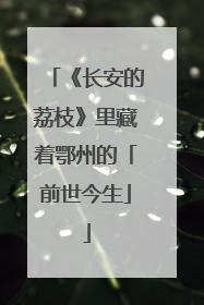 《长安的荔枝》里藏着鄂州的「前世今生」