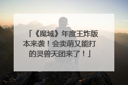 《魔域》年度王炸版本来袭！会卖萌又能打的灵兽天团来了！
