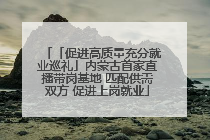 「促进高质量充分就业巡礼」内蒙古首家直播带岗基地 匹配供需双方 促进上岗就业