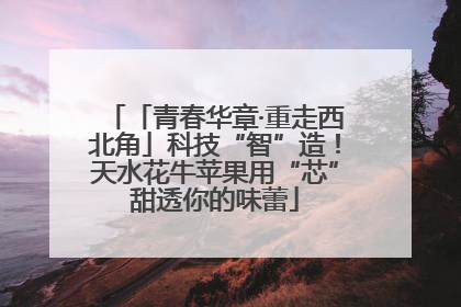 「青春华章·重走西北角」科技“智”造！天水花牛苹果用“芯”甜透你的味蕾