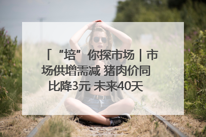 “培”你探市场｜市场供增需减 猪肉价同比降3元 未来40天便宜猪肉敞开吃