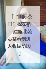 “国际茶日”探茶韵：建瓯北苑贡茶春制进入收尾阶段