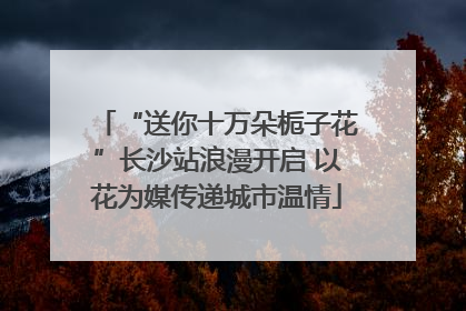 “送你十万朵栀子花”长沙站浪漫开启 以花为媒传递城市温情