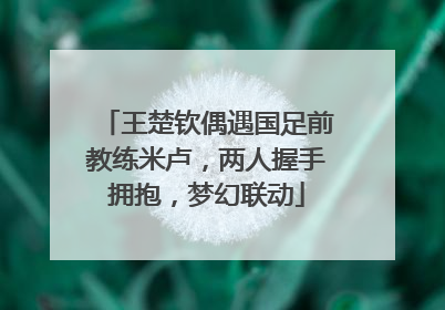 王楚钦偶遇国足前教练米卢，两人握手拥抱，梦幻联动
