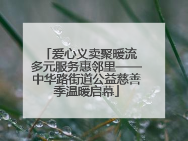 爱心义卖聚暖流 多元服务惠邻里——中华路街道公益慈善季温暖启幕