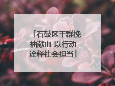 石鼓区干群挽袖献血 以行动诠释社会担当