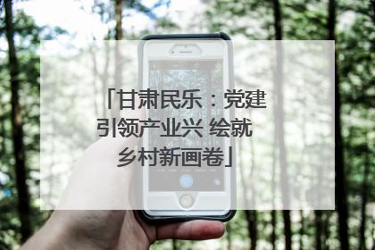 甘肃民乐：党建引领产业兴 绘就乡村新画卷
