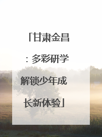 甘肃金昌：多彩研学解锁少年成长新体验