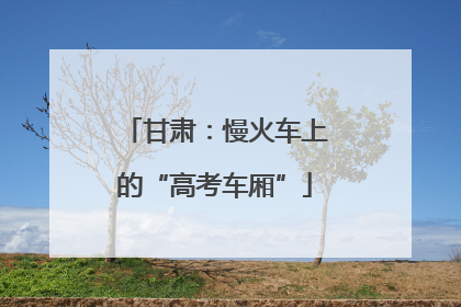 甘肃：慢火车上的“高考车厢”