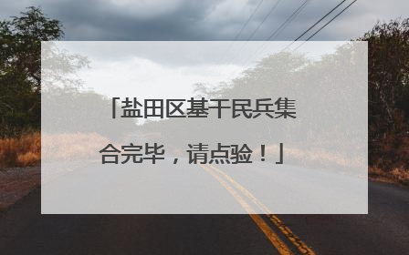 盐田区基干民兵集合完毕，请点验！