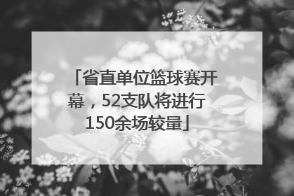 省直单位篮球赛开幕，52支队将进行150余场较量