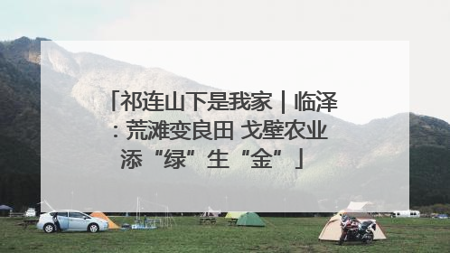 祁连山下是我家｜临泽：荒滩变良田 戈壁农业添“绿”生“金”