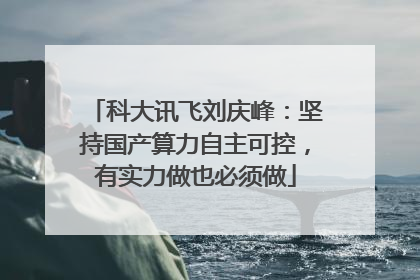 科大讯飞刘庆峰：坚持国产算力自主可控，有实力做也必须做