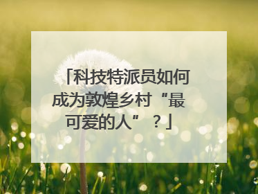 科技特派员如何成为敦煌乡村“最可爱的人”？