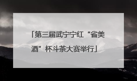 第三届武宁宁红“省美酒”杯斗茶大赛举行