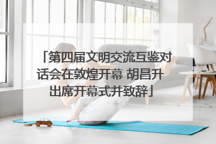 第四届文明交流互鉴对话会在敦煌开幕 胡昌升出席开幕式并致辞