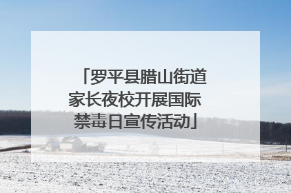 罗平县腊山街道家长夜校开展国际禁毒日宣传活动
