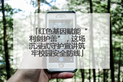红色基因赋能“利剑护蕾”，这场沉浸式守护宣讲筑牢校园安全防线