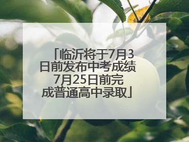 临沂将于7月3日前发布中考成绩 7月25日前完成普通高中录取