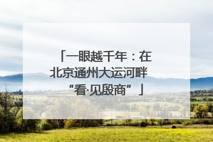 一眼越千年：在北京通州大运河畔“看·见殷商”