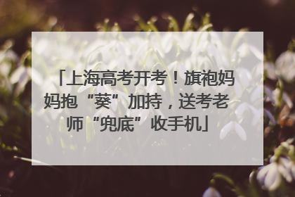 上海高考开考！旗袍妈妈抱“葵”加持，送考老师“兜底”收手机