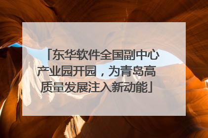 东华软件全国副中心产业园开园，为青岛高质量发展注入新动能