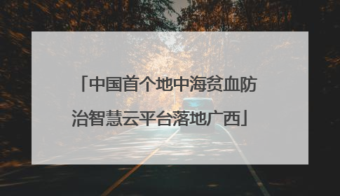 中国首个地中海贫血防治智慧云平台落地广西