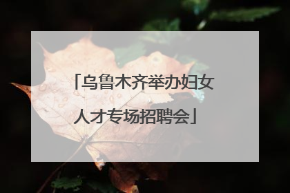 乌鲁木齐举办妇女人才专场招聘会