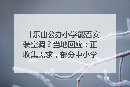 乐山公办小学能否安装空调？当地回应：正收集需求，部分中小学已启动安装｜云求助