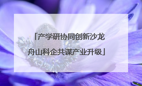 产学研协同创新沙龙 舟山科企共谋产业升级