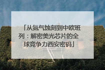 从氮气蚀刻到中欧班列：解密美光芯片的全球竞争力西安密码