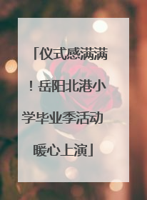 仪式感满满！岳阳北港小学毕业季活动暖心上演