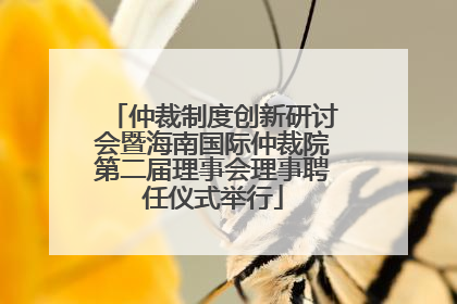仲裁制度创新研讨会暨海南国际仲裁院第二届理事会理事聘任仪式举行