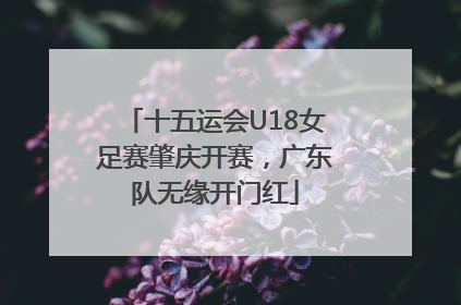 十五运会U18女足赛肇庆开赛，广东队无缘开门红
