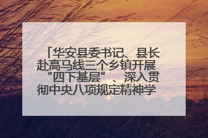 华安县委书记、县长赴高马线三个乡镇开展“四下基层”、深入贯彻中央八项规定精神学习教育工作调研