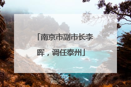 南京市副市长李晖，调任泰州
