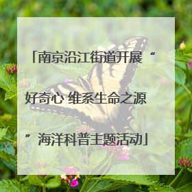 南京沿江街道开展“好奇心 维系生命之源”海洋科普主题活动