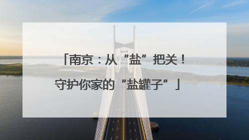 南京：从“盐”把关！守护你家的“盐罐子”