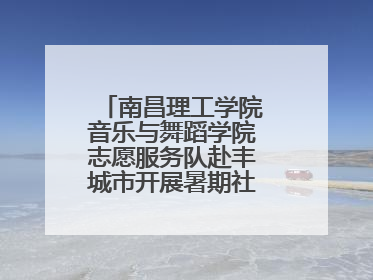 南昌理工学院音乐与舞蹈学院志愿服务队赴丰城市开展暑期社会实践活动