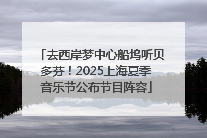 去西岸梦中心船坞听贝多芬！2025上海夏季音乐节公布节目阵容