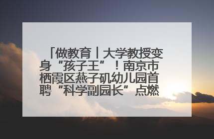 做教育︱大学教授变身“孩子王”！南京市栖霞区燕子矶幼儿园首聘“科学副园长”点燃萌娃科学梦