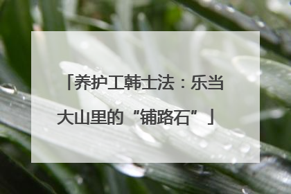 养护工韩士法：乐当大山里的“铺路石”