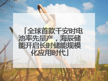 全球首款千安时电池率先量产，海辰储能开启长时储能规模化应用时代