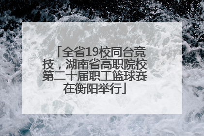 全省19校同台竞技，湖南省高职院校第二十届职工篮球赛在衡阳举行