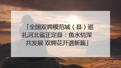 全国双拥模范城（县）巡礼河北省正定县：鱼水情深共发展 双拥花开谱新篇