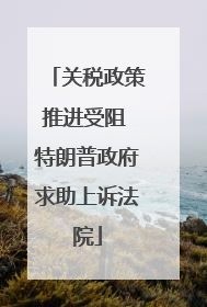 关税政策推进受阻 特朗普政府求助上诉法院