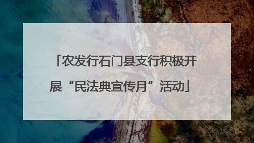 农发行石门县支行积极开展“民法典宣传月”活动