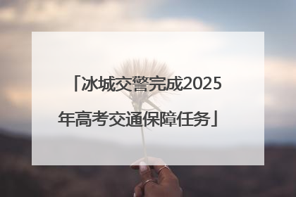 冰城交警完成2025年高考交通保障任务