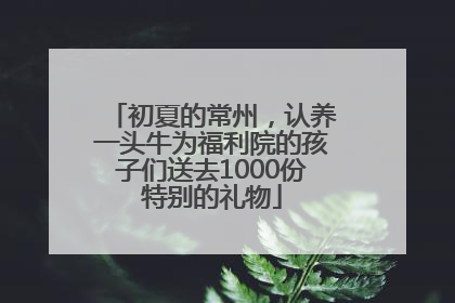 初夏的常州，认养一头牛为福利院的孩子们送去1000份特别的礼物
